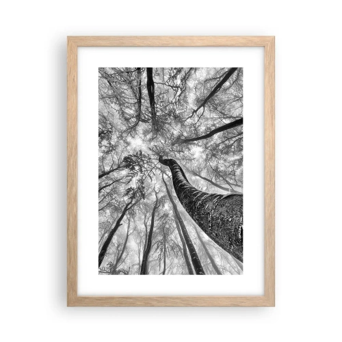 Plakat i ramme af lyst egetræ - Kapløb mod lyset - 30x40 cm