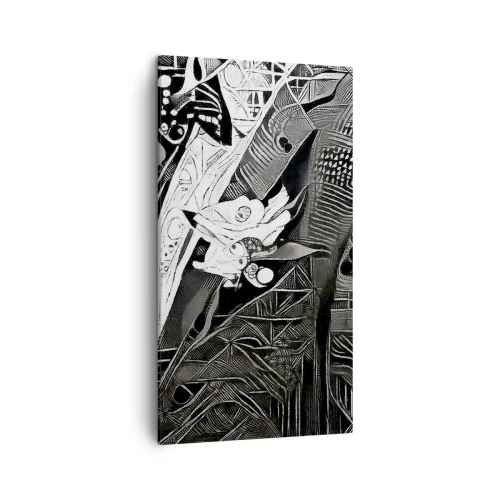 Lærredstryk - Billede på lærred - Bare en tilsyneladende grå mand - 45x80 cm