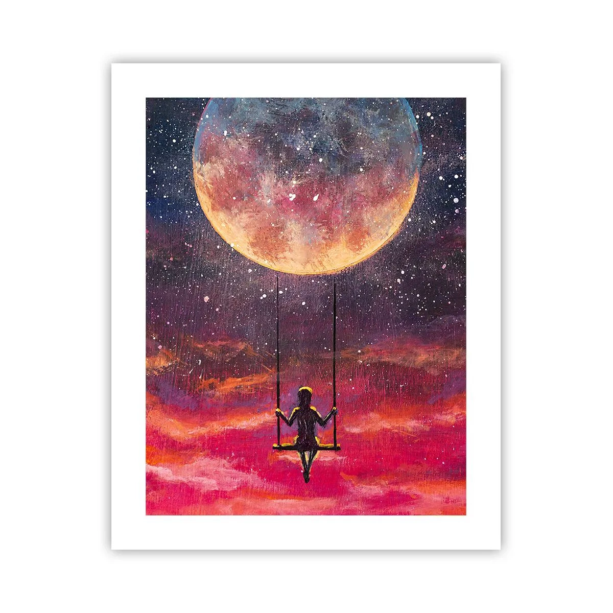 Plakat - Glæd dig i skyerne - 40x50 cm