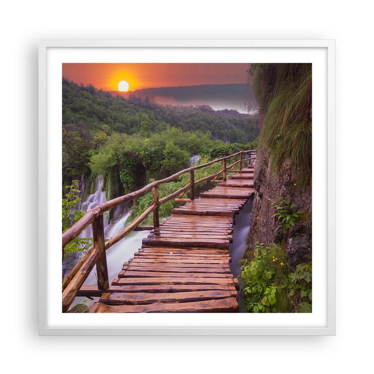 Plakat i hvid ramme - En utrolig skønhed - 60x60 cm