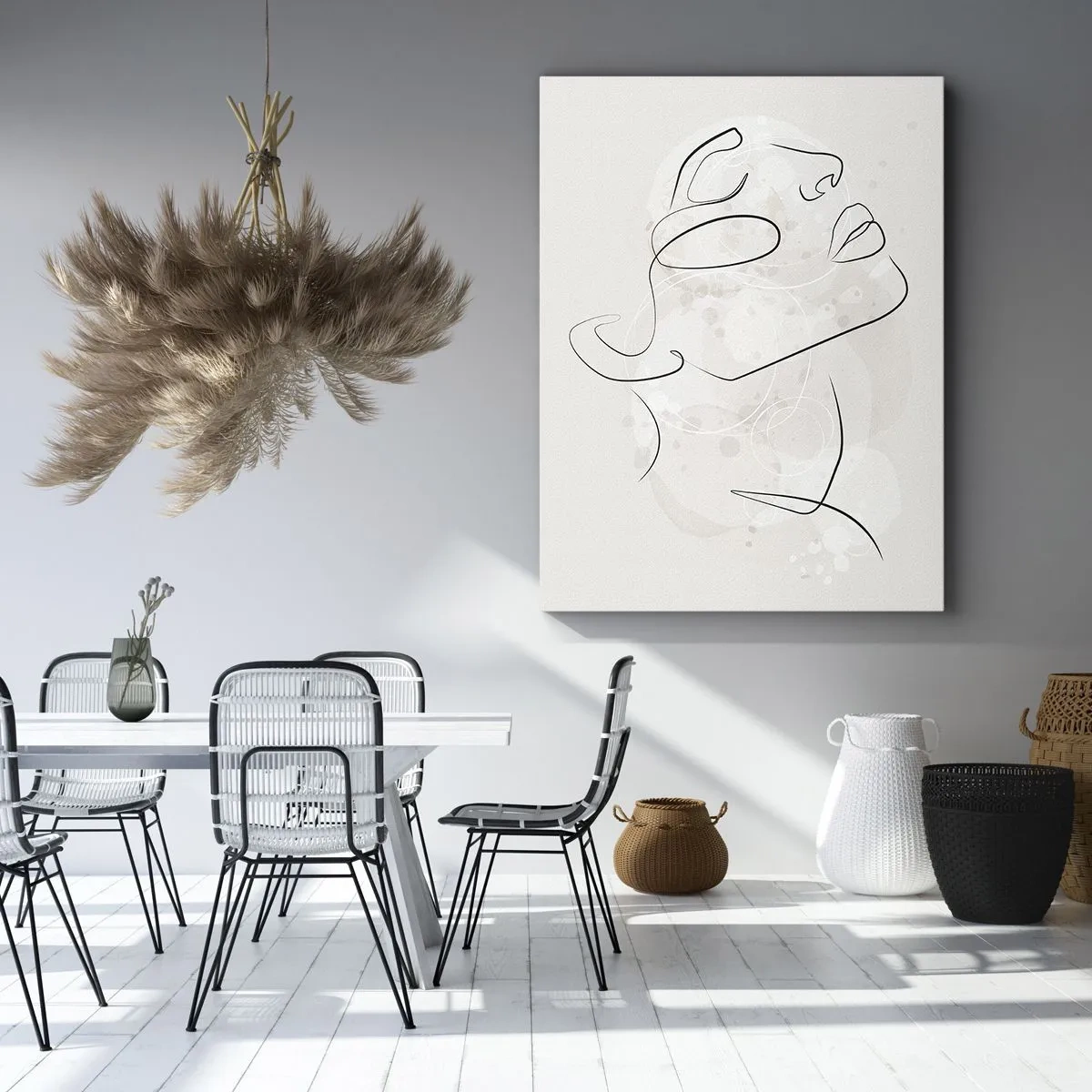 Lærredstryk - Billede på lærred - Skitse af drømmen - 55x100 cm