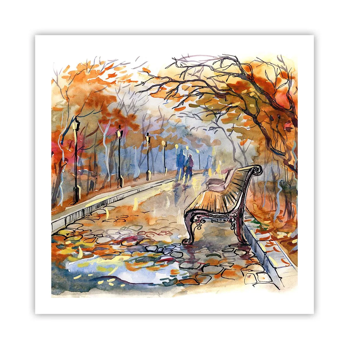 Plakat - Gå sammen ind i efteråret - 60x60 cm