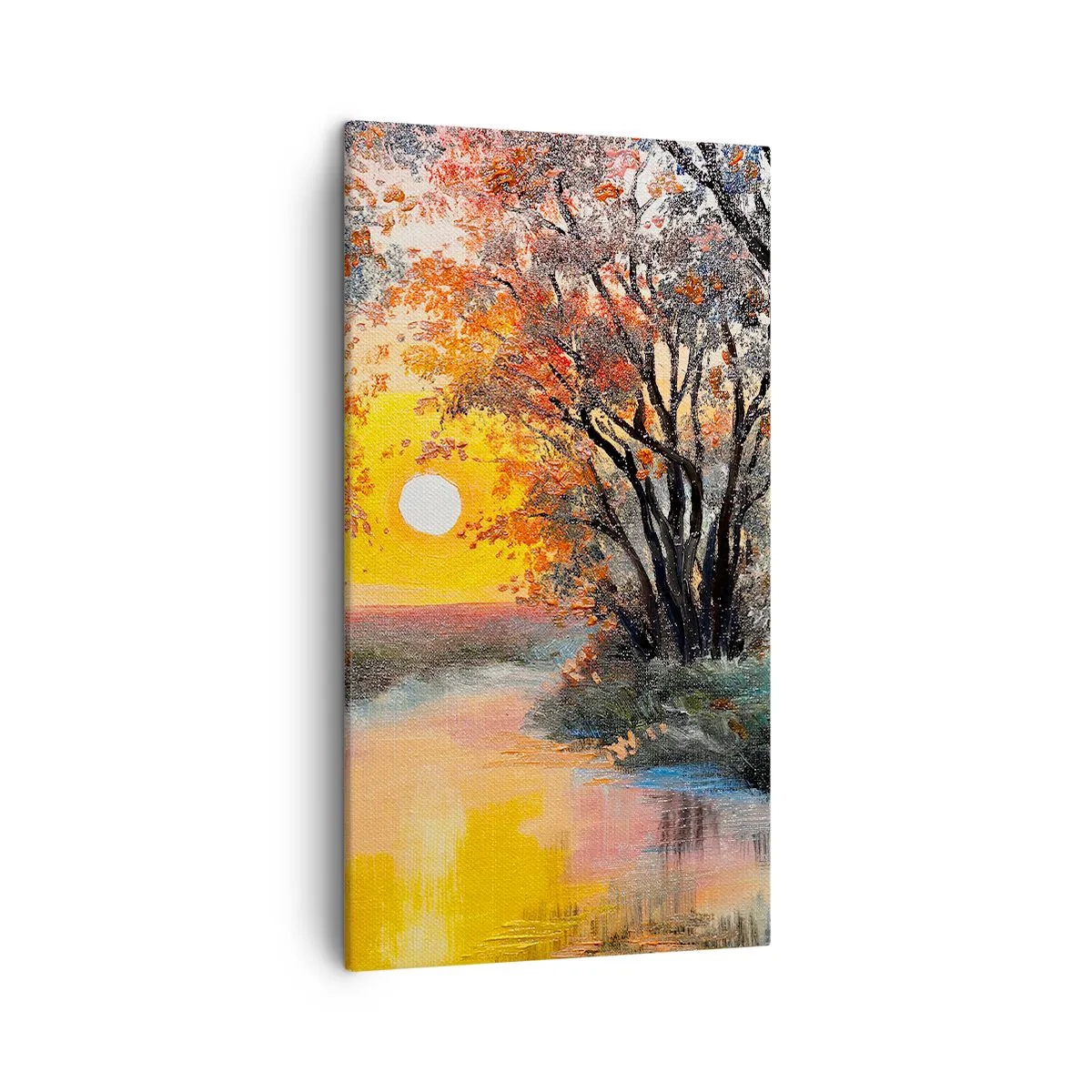 Lærredstryk - Billede på lærred - Efterårs atmosfære - 45x80 cm