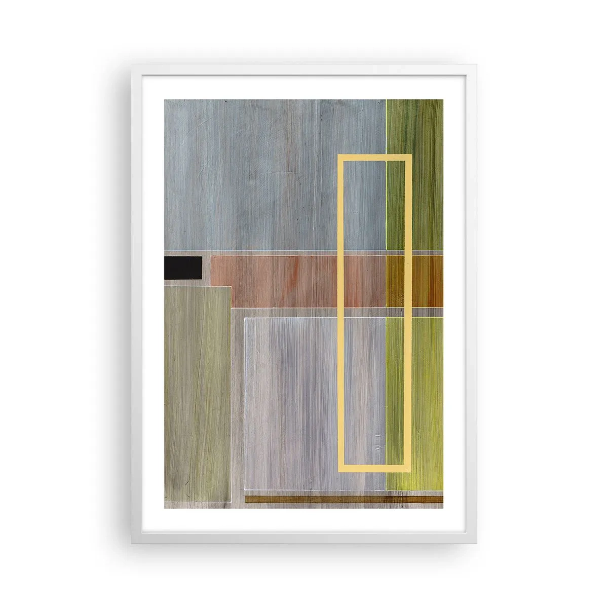 Plakat i hvid ramme - Lige og rolig - 50x70 cm