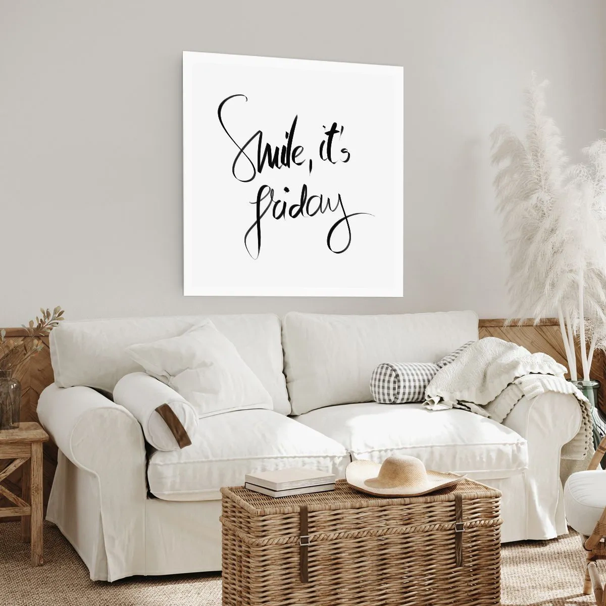 Plakat - Ægte glæde - 50x50 cm