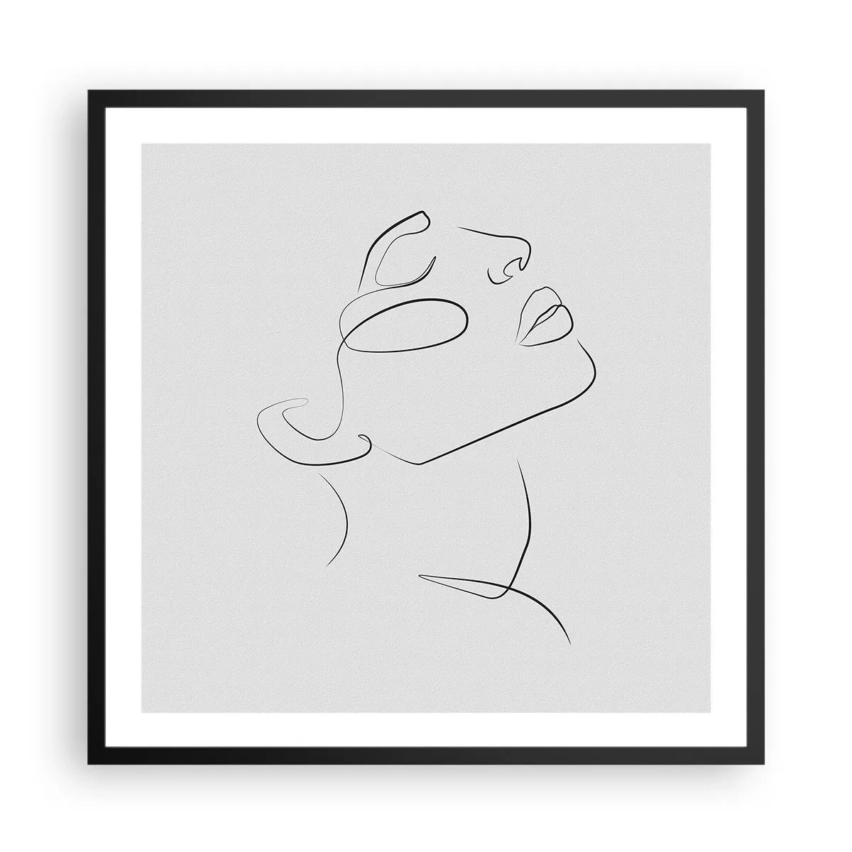 Plakat i sort ramme - En drømmes slyngninger - 60x60 cm