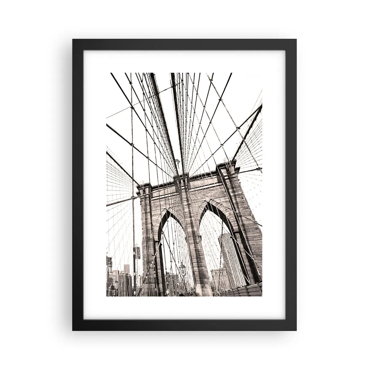 Plakat i sort ramme - Katedralen i New York - 30x40 cm