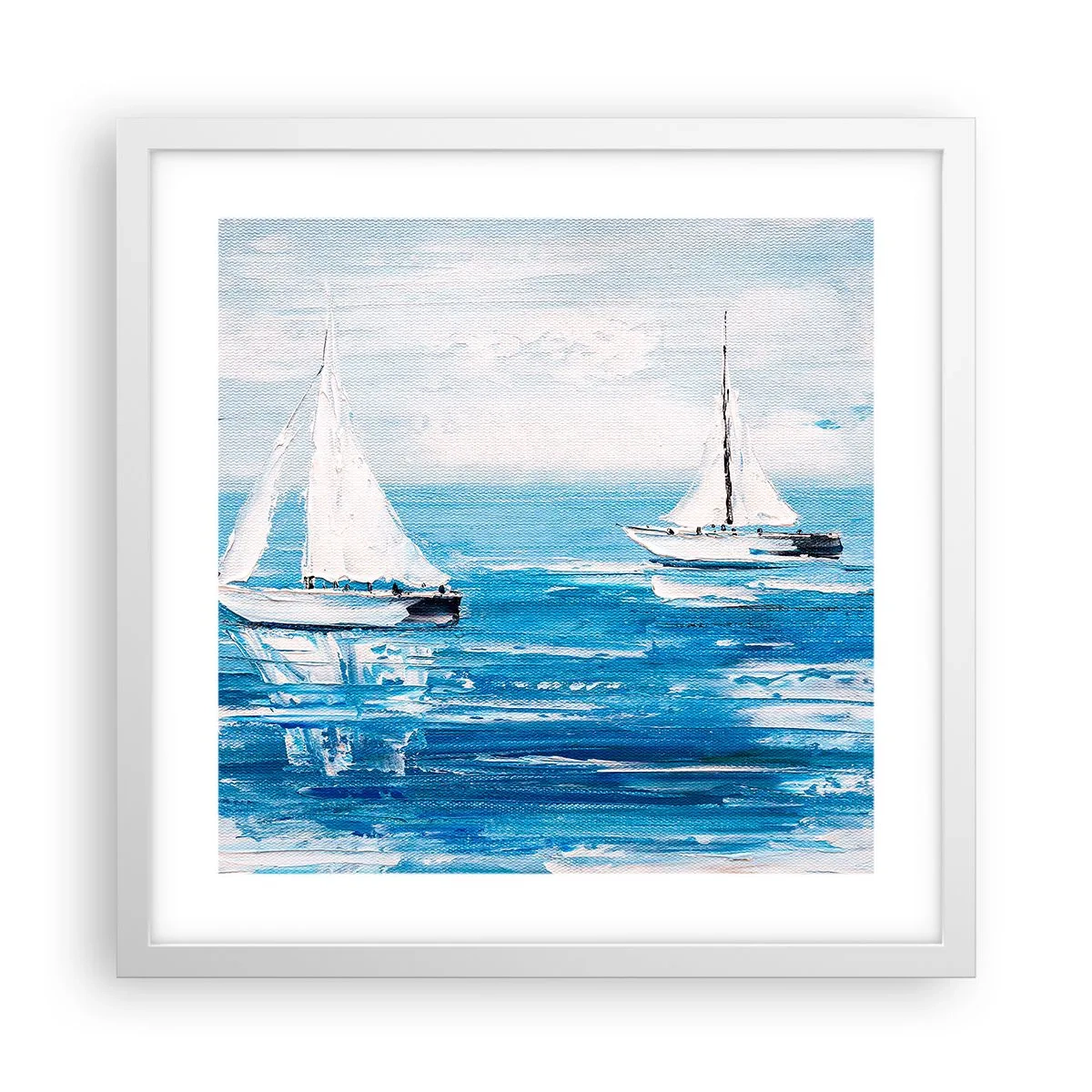 Plakat i hvid ramme - Med en ven ved din side - 40x40 cm