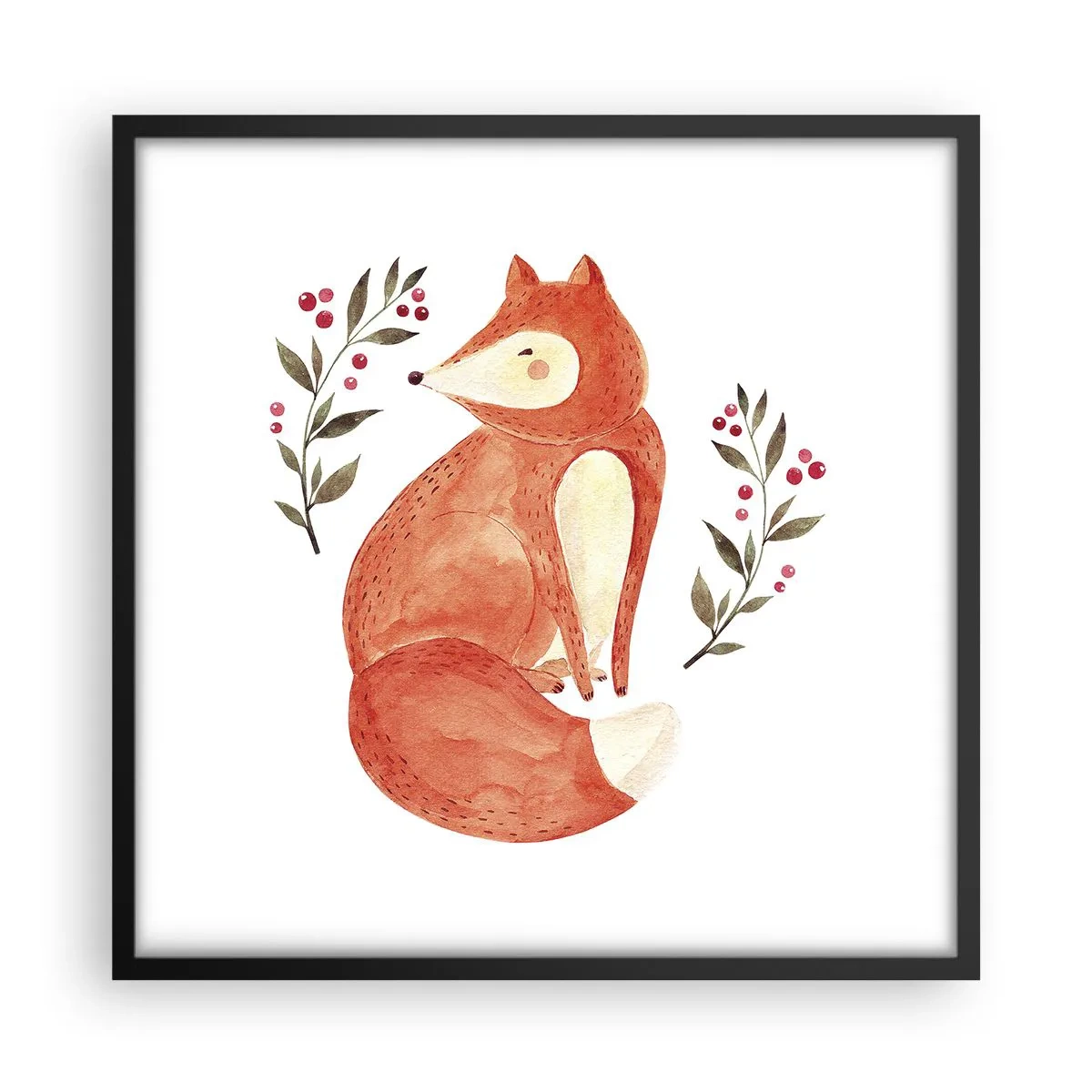 Plakat i sort ramme - Lille rødhåret - 50x50 cm