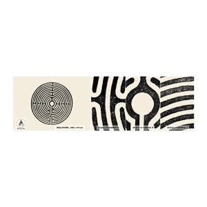Prøve Fototapet Selvklæbende Deluxe Sticker - Mystisk orden - Labyrint, Minimalisme, Sort og hvid - 100x30 cm