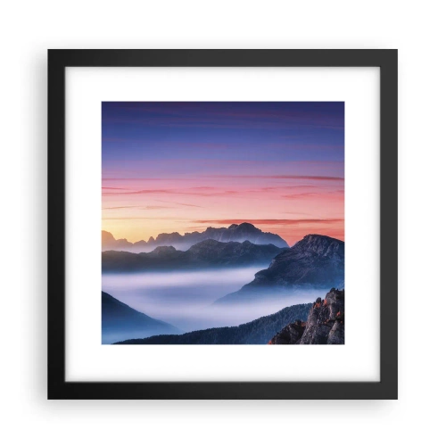 Plakat i sort ramme - Over dalene - 30x30 cm