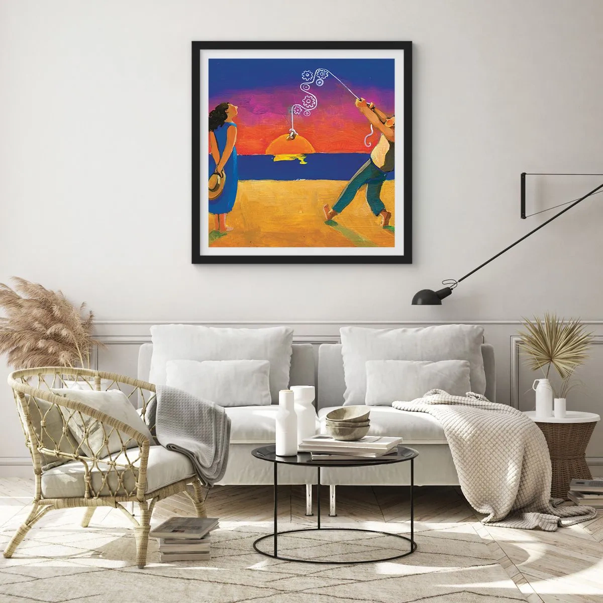 Plakat i sort ramme - Mere end en stjerne fra himlen - 30x30 cm