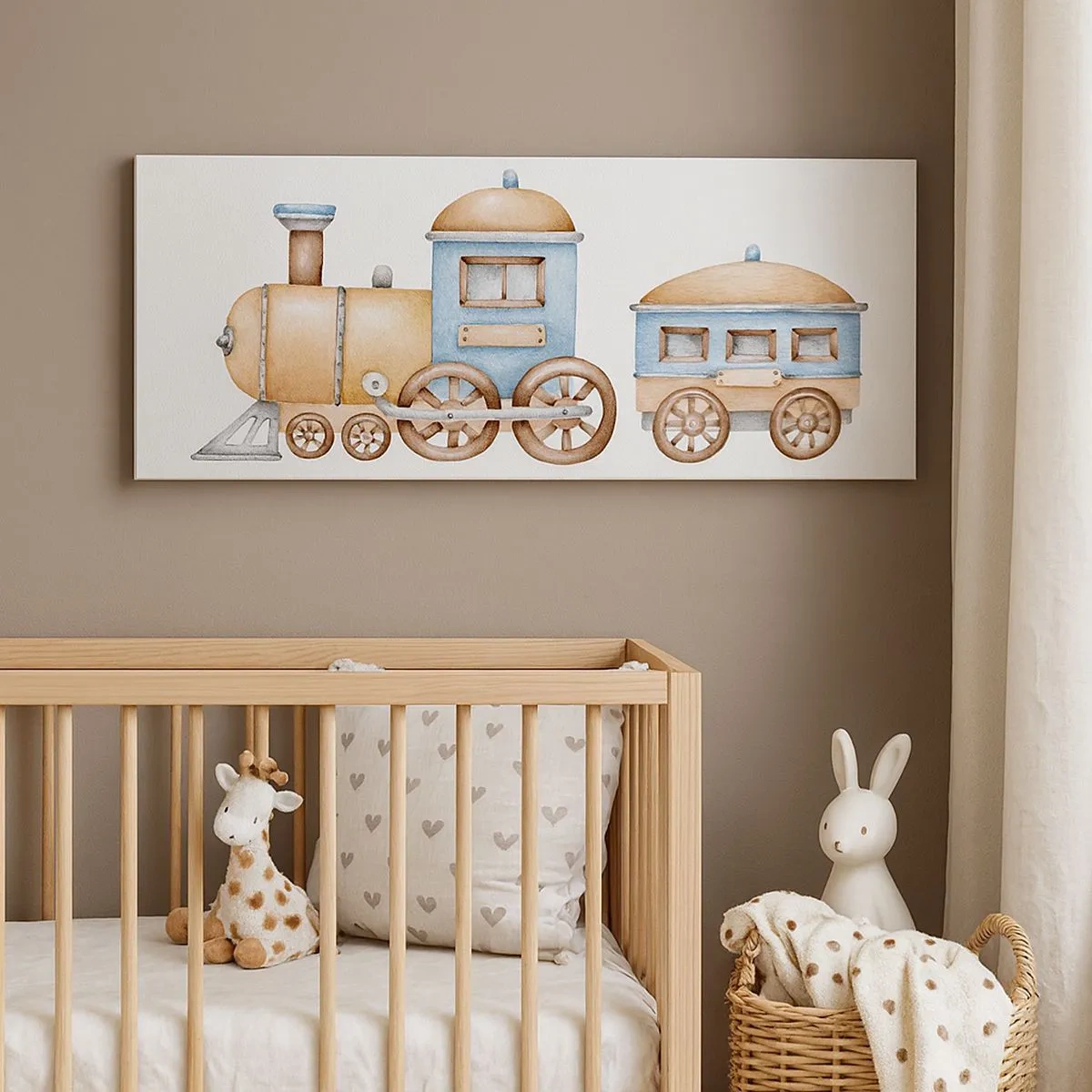 Lærredstryk - Billede på lærred - Stående på stationen... - 100x40 cm