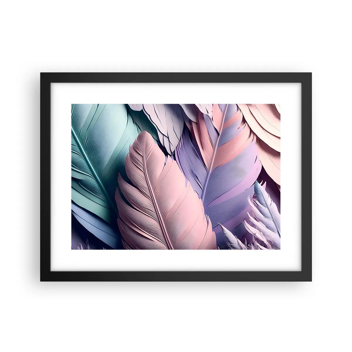 Plakat i sort ramme - Chik fugl - 40x30 cm