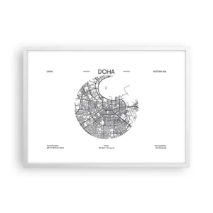 Plakat i hvid ramme - Dohas anatomi - 70x50 cm