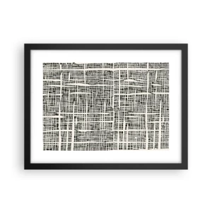 Plakat i sort ramme - En sammensætning vævet - 40x30 cm