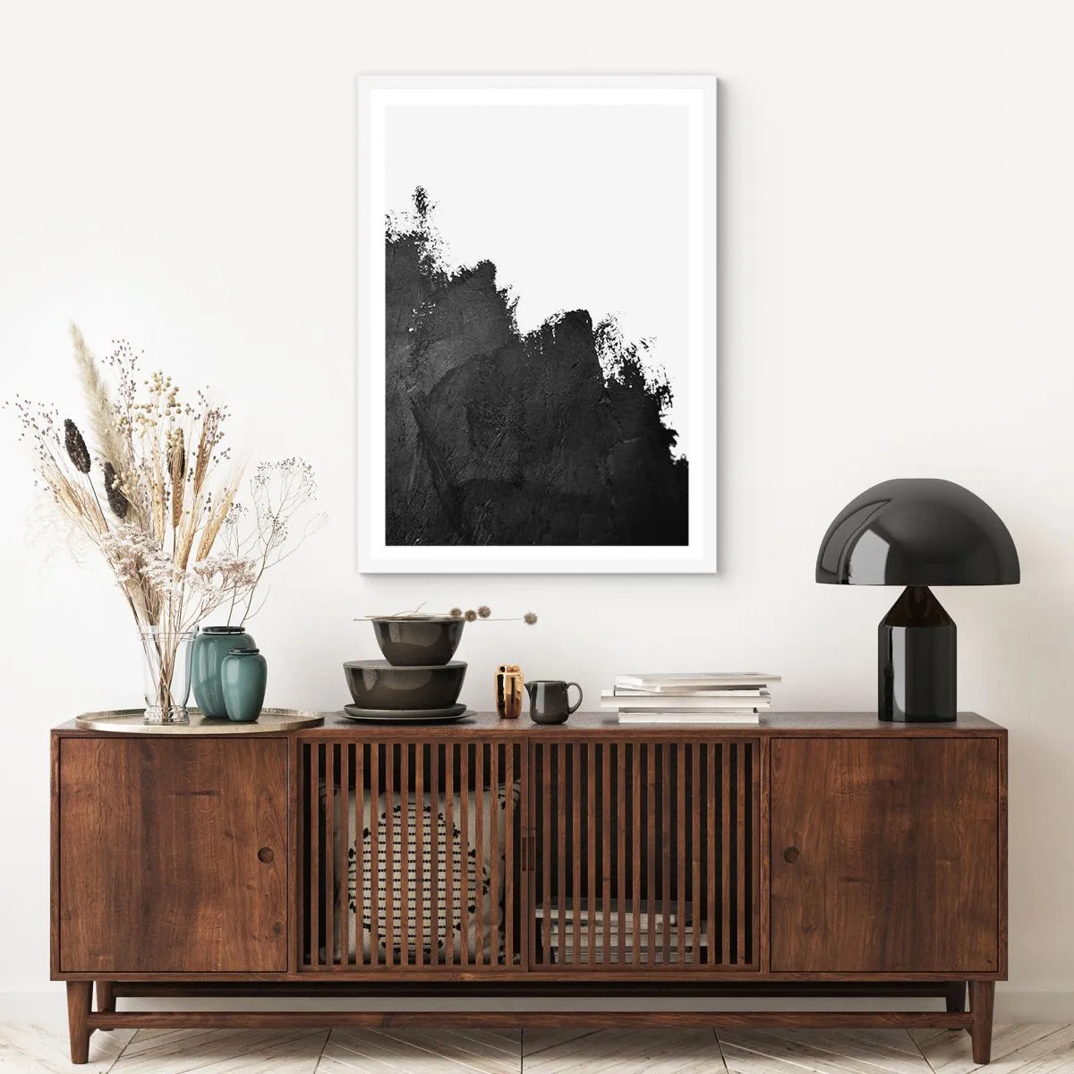 Plakat i hvid ramme - Elementer: jord - 40x50 cm