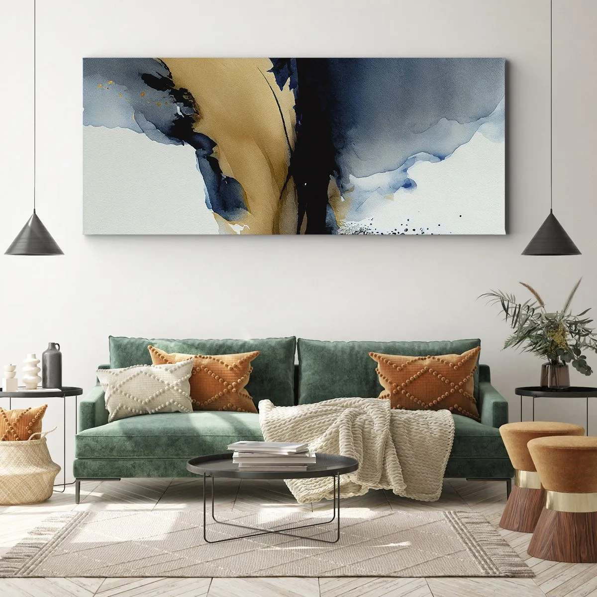Lærredstryk - Billede på lærred - Bag sløret - 100x40 cm