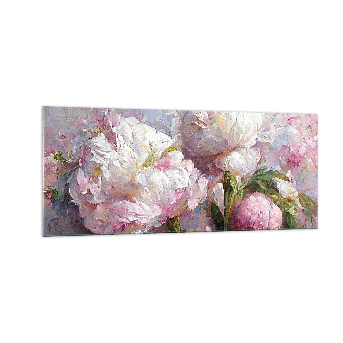 Billede på glas - En buket fyldt med liv - 100x40 cm