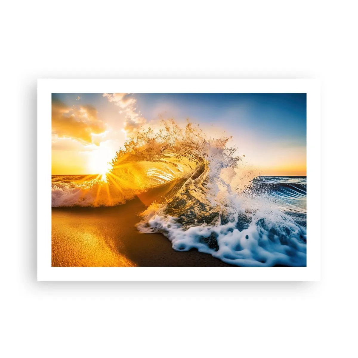 Plakat - Leg på sandet - 70x50 cm