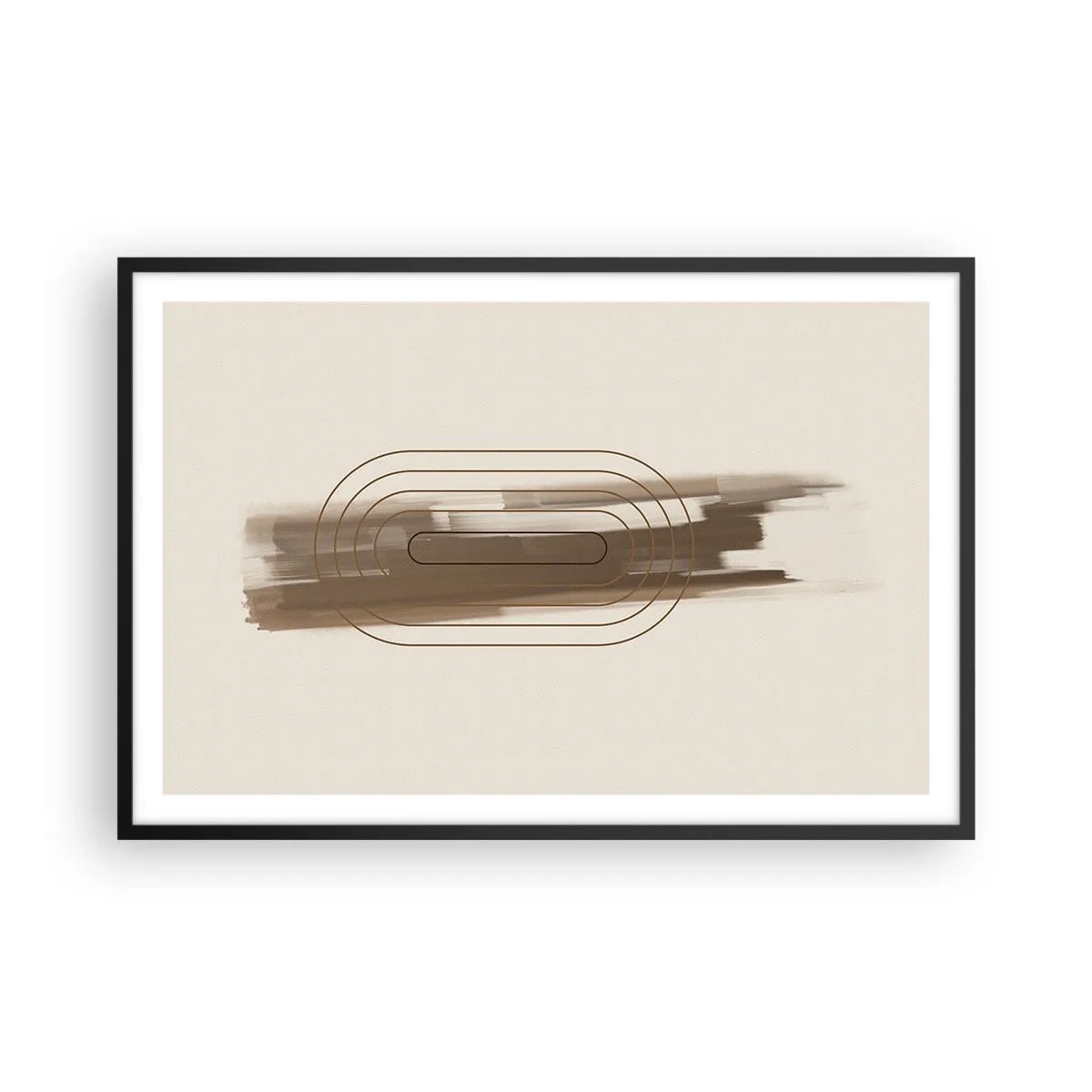 Plakat i sort ramme - Et pust af gråvejr - 91x61 cm