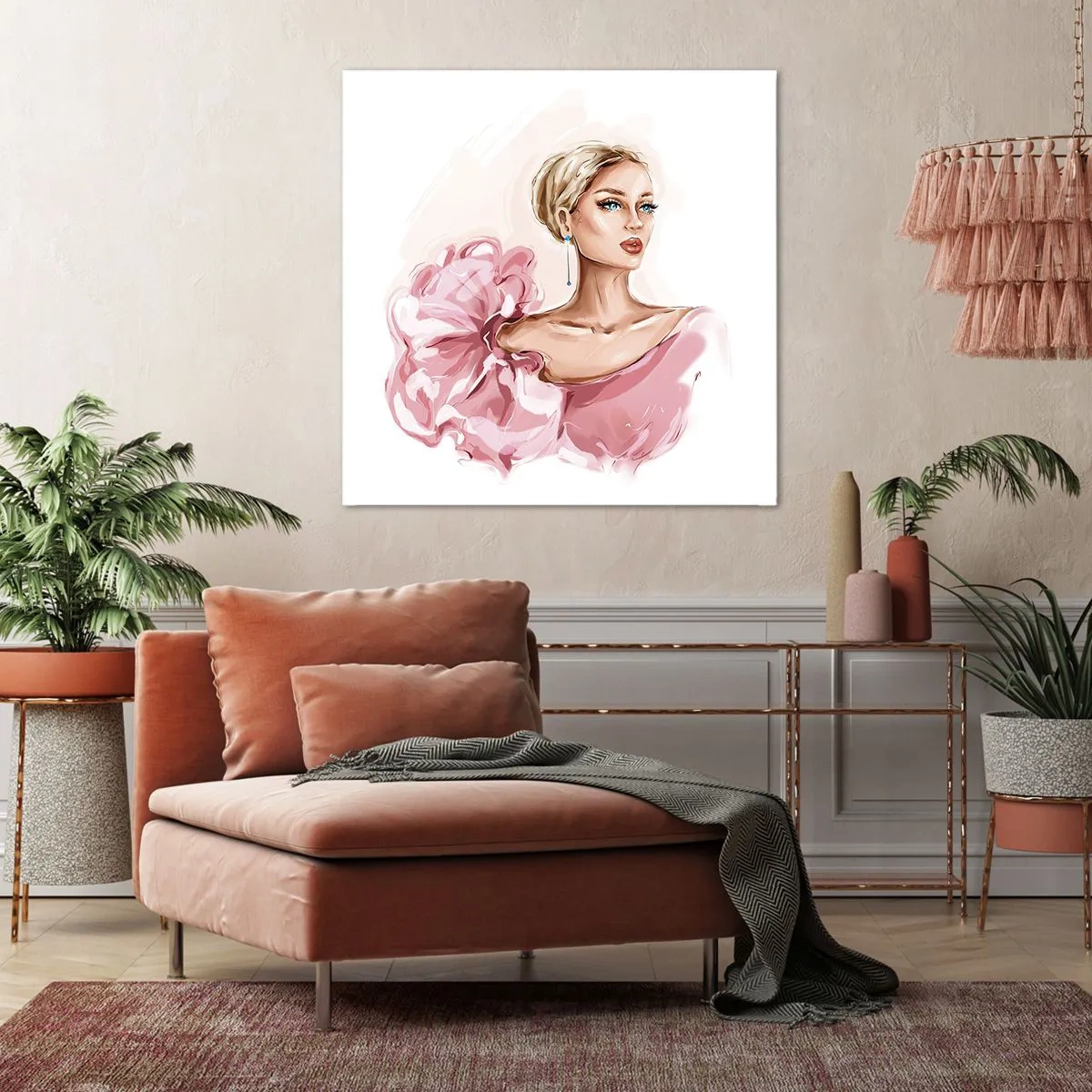 Lærredstryk - Billede på lærred - Som malet... - 50x50 cm