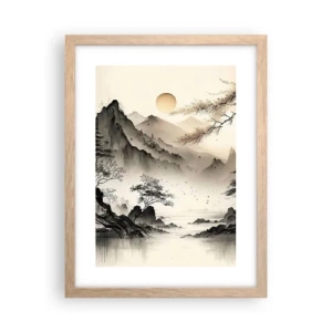 Plakat i ramme af lyst egetræ - Orientens unikke charme - 30x40 cm