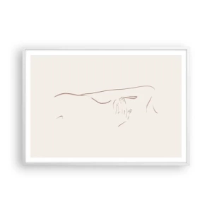 Plakat i hvid ramme - Begærets form - 100x70 cm