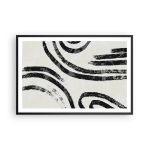 Plakat i sort ramme - Halvt stoppet - 91x61 cm