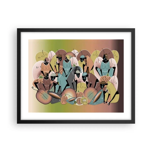 Plakat i sort ramme - Den store fejring er på vej - 50x40 cm