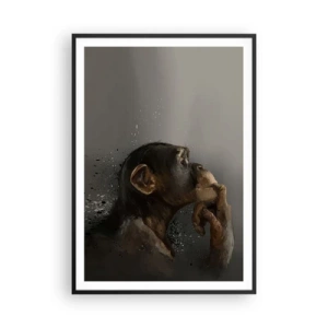 Plakat i sort ramme - Helt sikkert en tænker - 70x100 cm