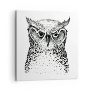 Lærredstryk - Billede på lærred - Klogt og med kærlighed - 50x50 cm