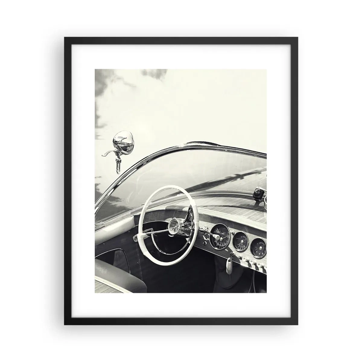 Plakat i sort ramme - Vejr for de rige - 40x50 cm