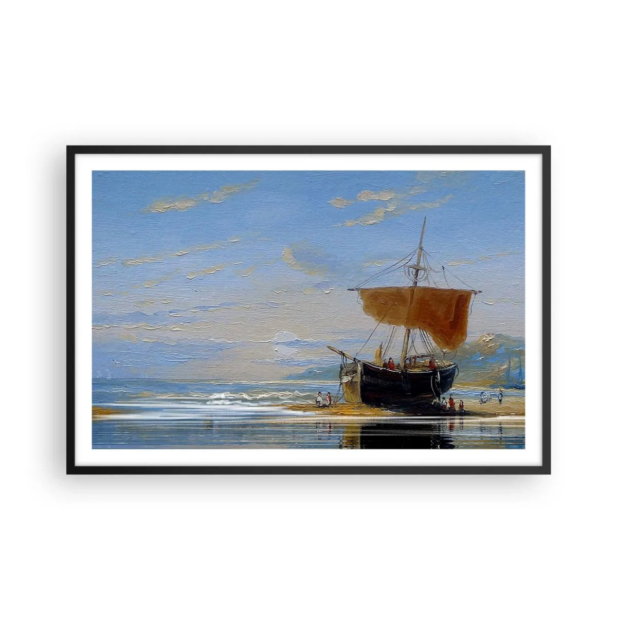 Plakat i sort ramme - Vand, jord, luft - 91x61 cm