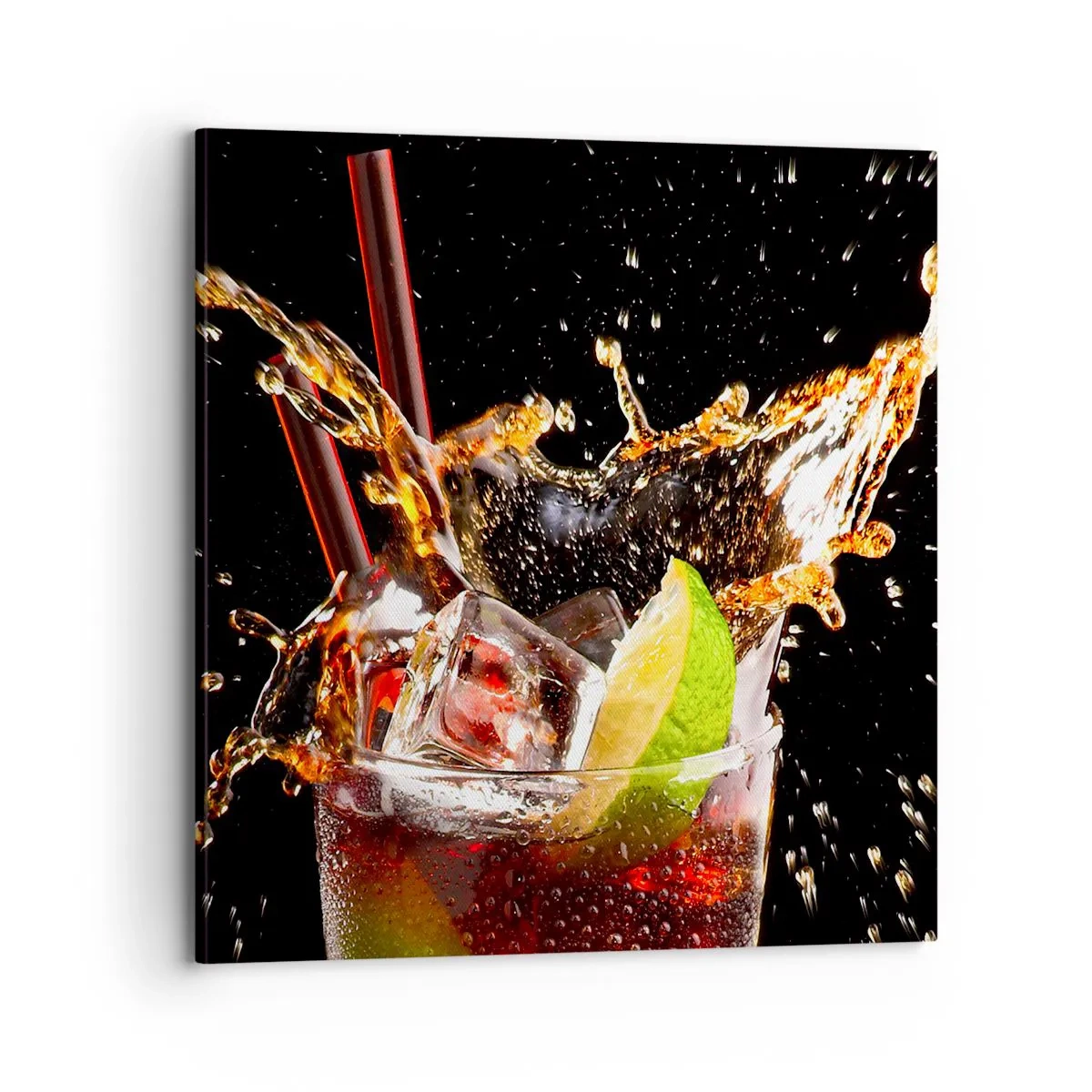 Lærredstryk - Billede på lærred - Glæde og farveenergi - 70x70 cm