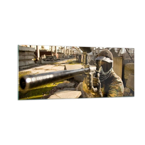 Billede på glas - Og du kan blive en helt - 100x40 cm