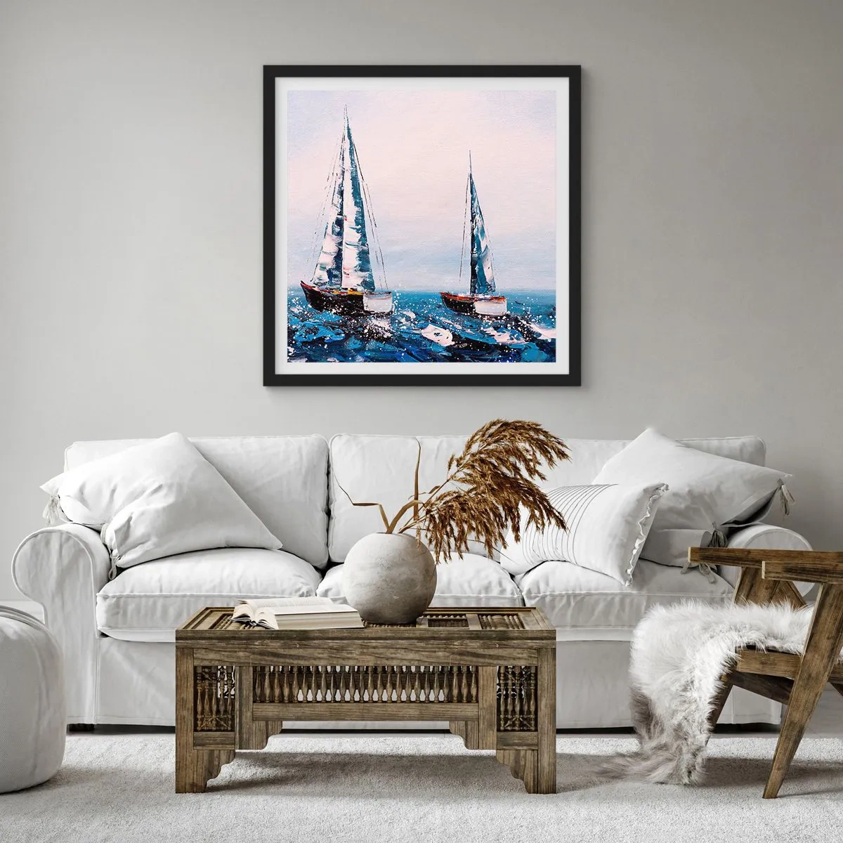 Plakat i sort ramme - Vindens broderskab - 30x30 cm