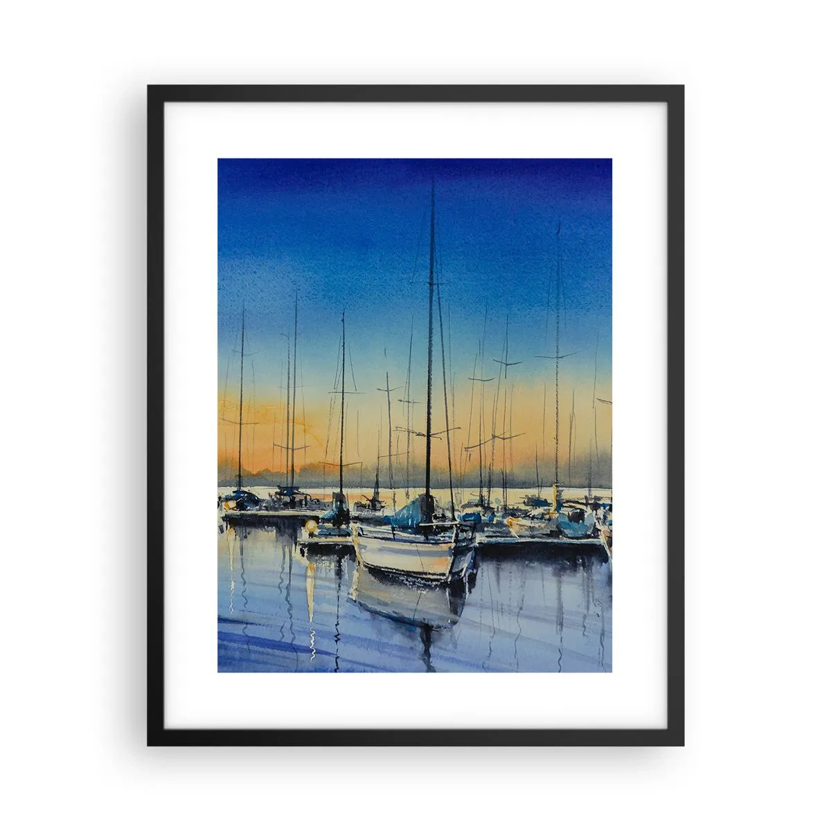 Plakat i sort ramme - Slutningen på en god dag - 40x50 cm