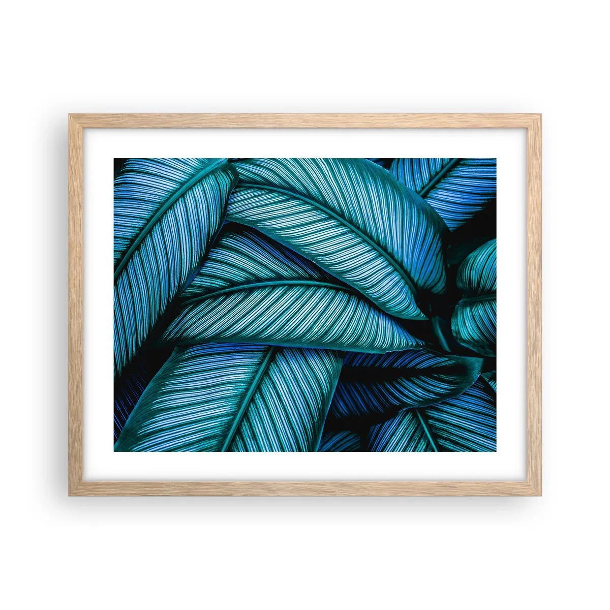 Plakat i ramme af lyst egetræ - Livslinjer - 50x40 cm