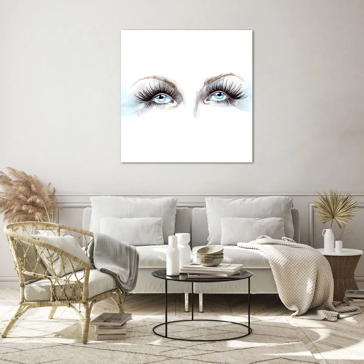 Billede på glas - En engels øjne? - 30x30 cm