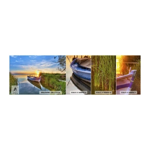 Prøve Fototapet Selvklæbende Deluxe Sticker - Bugt med opfyldte drømme - Landskab, Sø, Łódź - 100x30 cm