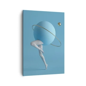 Lærredstryk - Billede på lærred - Og planeterne går amok - 50x70 cm