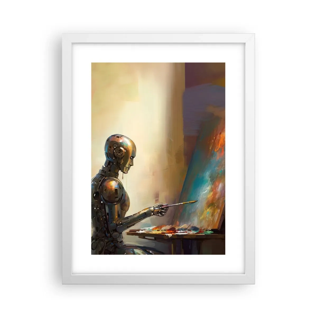 Plakat i hvid ramme - Fremtidens kunst - 30x40 cm