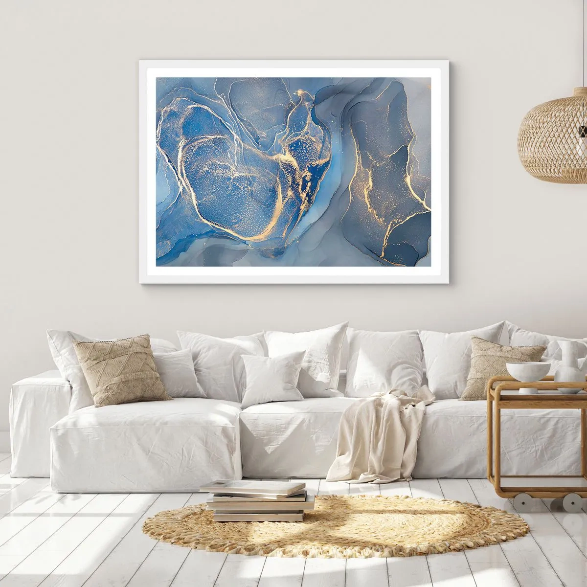 Plakat i hvid ramme - Guldstøv - 91x61 cm