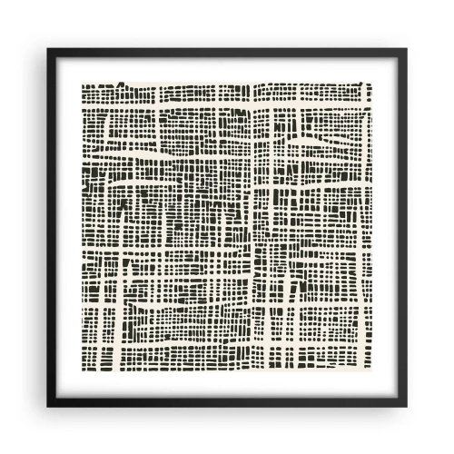 Plakat i sort ramme - En sammensætning vævet - 50x50 cm