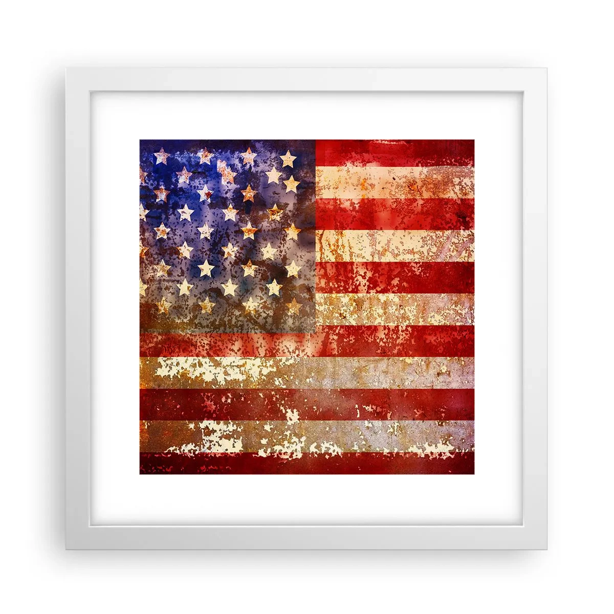 Plakat i hvid ramme - Herlighed går ikke bort - 30x30 cm