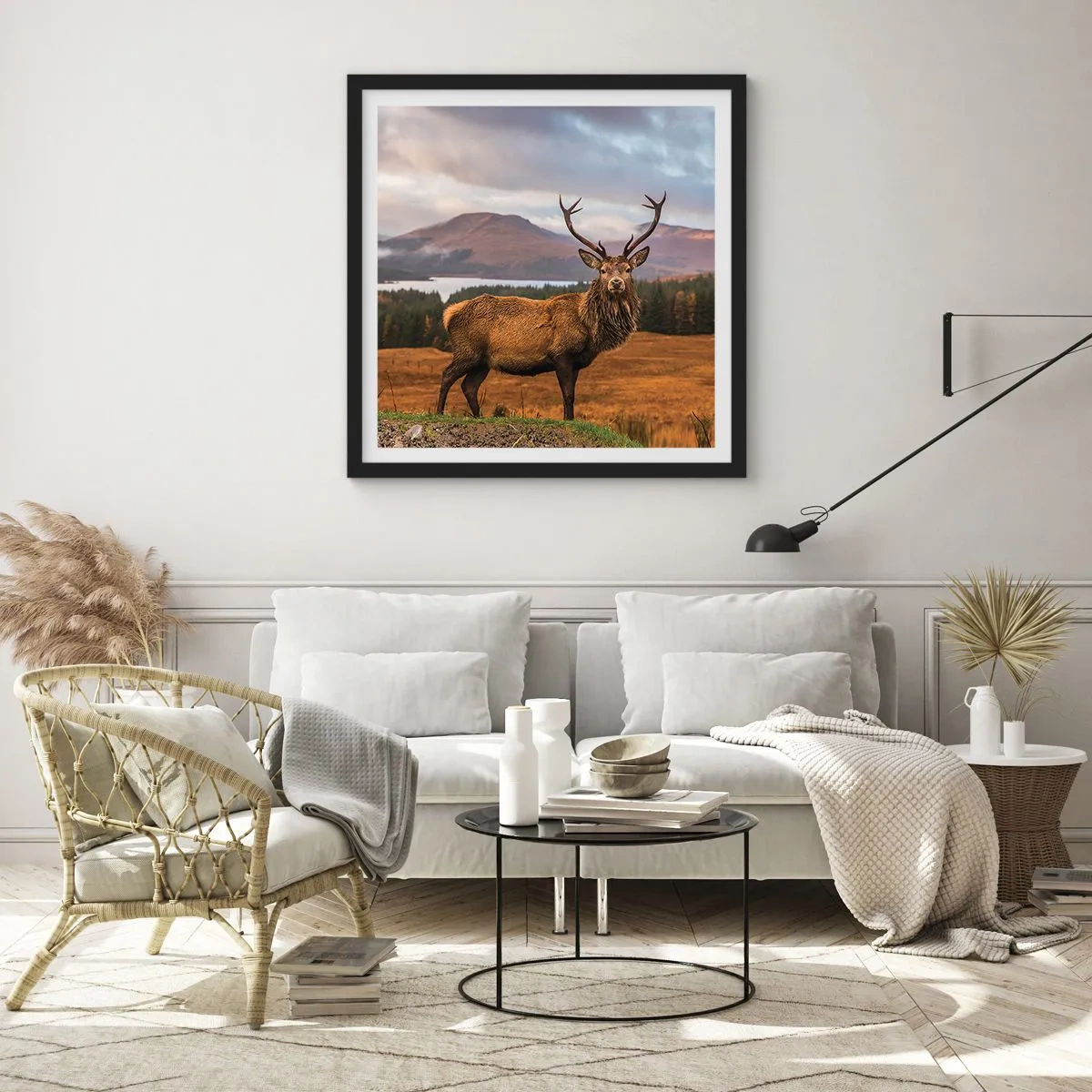 Plakat i sort ramme - Naturens majestæt - 30x30 cm