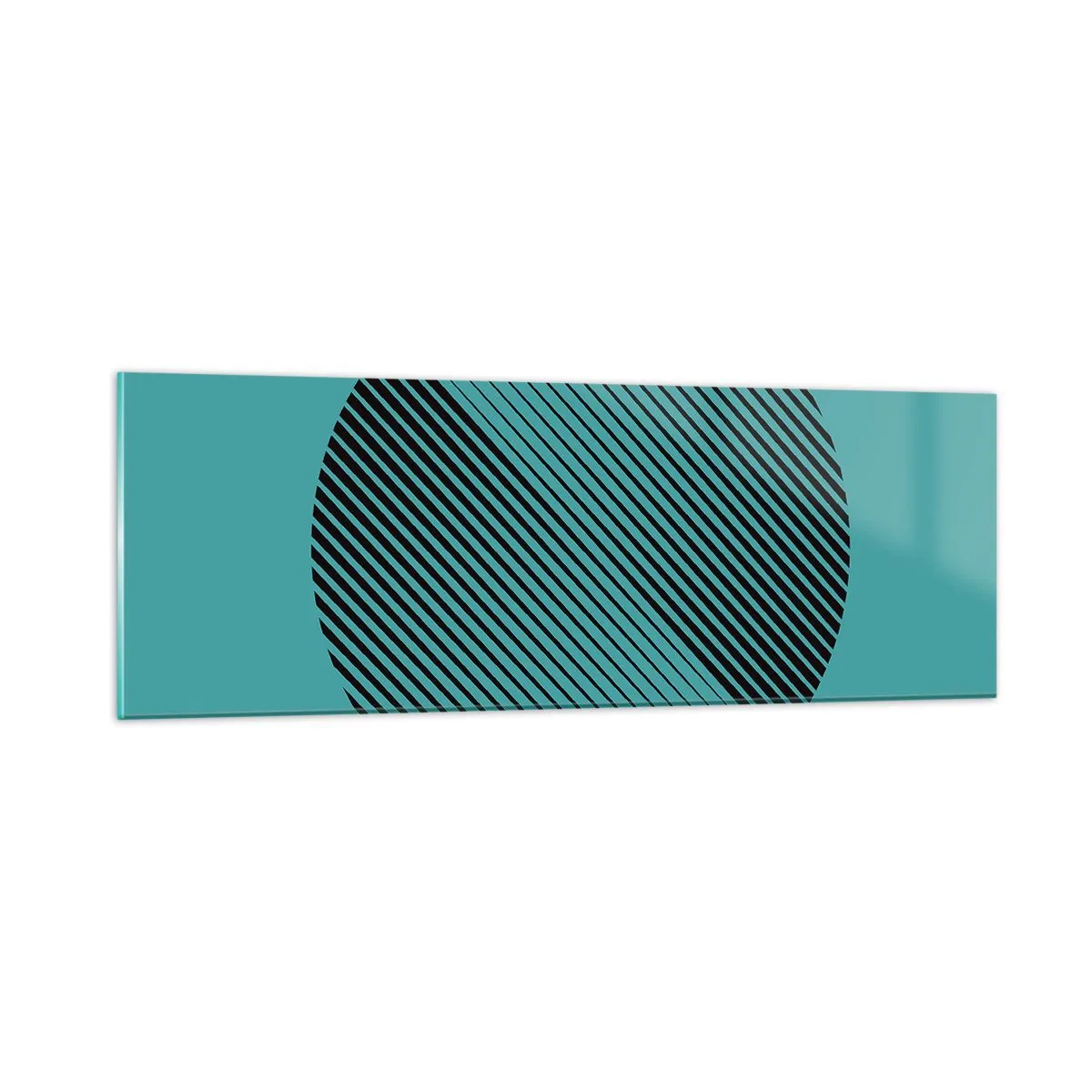 Billede på glas - Cirklen - en geometrisk variation - 90x30 cm