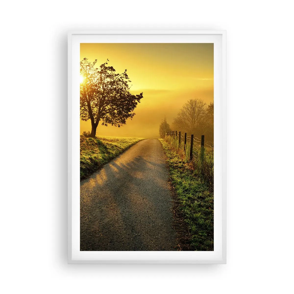 Plakat i hvid ramme - Kære eftermiddag - 61x91 cm