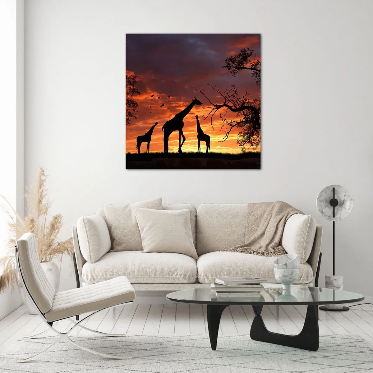 Billede på glas - En lille middag med dem, du holder af - 70x70 cm